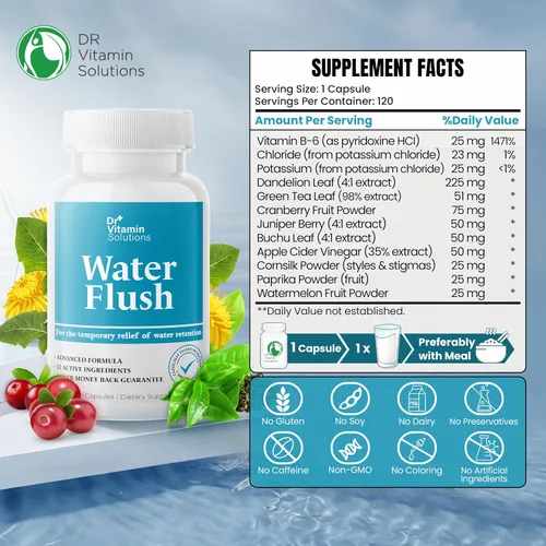 Vista 4 de Dr Vitamins Alivio natural instantáneo de la hinchazón y ayuda intestinal de limpieza durante 15 días, desintoxicación para hombres y mujeres