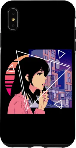 Vista 11 de Retro 80's Japanese Lofi Vaporwave Aesthetic Sad Anime Girl Case for iPhone 17