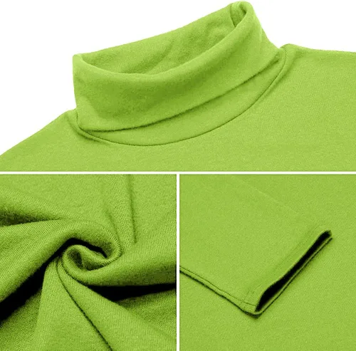 Vista 112 de Camiseta de manga larga para hombre, ajustada, ligera, con cuello de tortuga