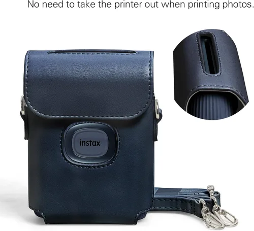 Vista 6 de MIni Link 2 - Funda de piel sintética para impresora Fujifilm Instax Mini Link 2 con correa de hombro ajustable