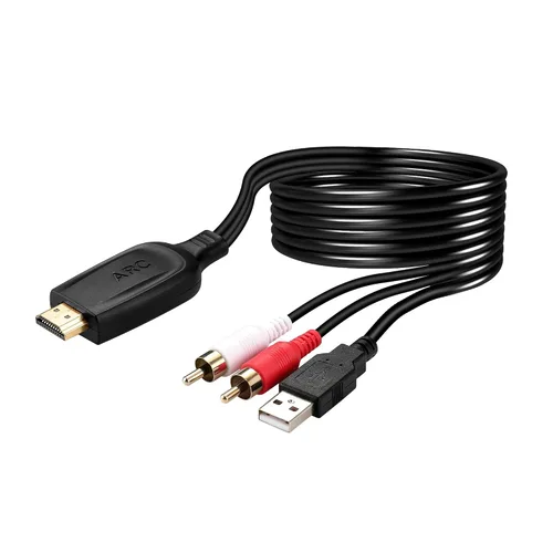 Vista 9 de Convertidor de audio HDMI eARC/ARC a coaxial de 192 KHz para TV a sistema de sonido, Plug & Play ARC a cable coaxial Adaptador extractor de audio