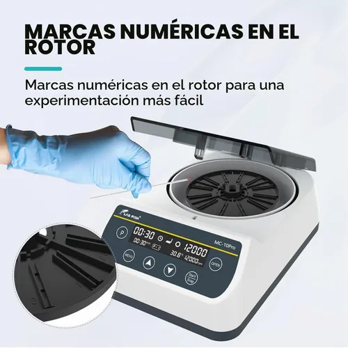 Vista 8 de LAB FISH MC-10PRO Microcentrífuga, 10000RPM 6708xg Temporizador