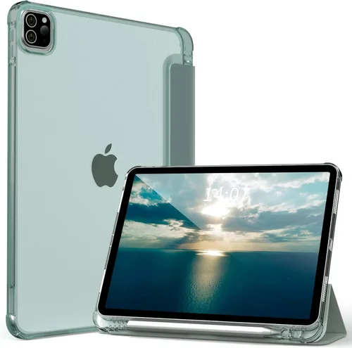 Vista 14 de Kenke - Funda para iPad Pro de 11 pulgadas 4ª/3ª/2ª/1ª generación 2022/2021/2020/2018 con soporte para carga de segundo lápiz con soporte