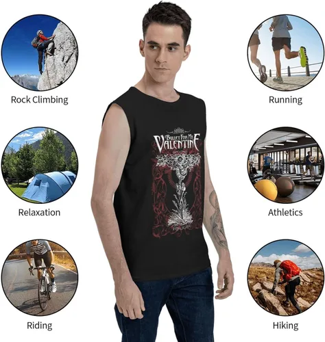 Vista 6 de Camiseta sin mangas de algodón vintage para hombre