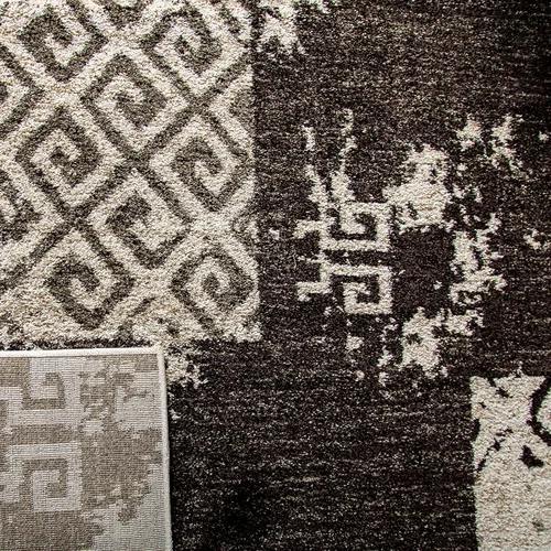Vista 6 de SAFAVIEH Retro Collection - Alfombra decorativa de 4 x 6 pies, color crema y marrón, diseño abstracto moderno, no desprende pelusa y de fácil