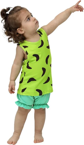 Vista 5 de AOBUTE Kids Halloween Costume Boys Brown Shorts Girls Green Clothing Set