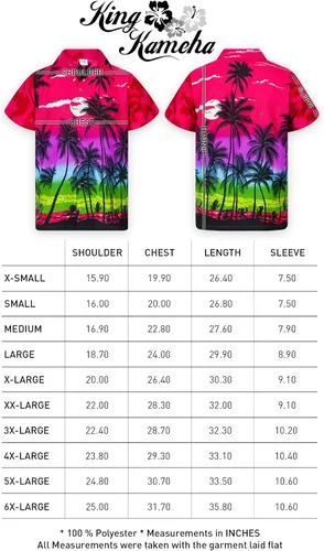 Vista 7 de KING KAMEHA Camisa hawaiana para hombre Funky Casual con botones, muy fuerte, manga corta, unisex, playa