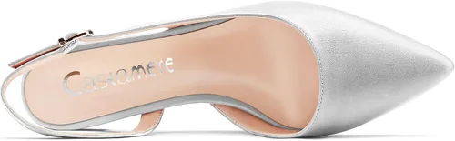 Vista 4 de Castamere Zapatos de tacón bajo de bloque grueso para mujer, con puntera puntiaguda, zapatos clásicos y lindos para fiesta, oficina, 1.4 pulgadas