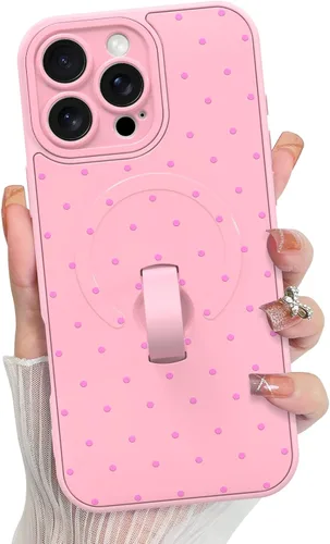 Vista 19 de KANGHAR Compatible con iPhone 17 Pro Case Spot Pattern - Negro Mancha rosada negra