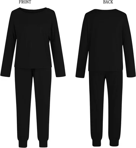 Vista 5 de Fixmatti - Conjunto deportivo de 2piezas para mujer de estilo informal, pantalón largo