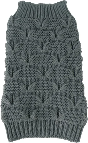 Vista 4 de Pet Life ® Suéter para perro de otoño e invierno con cuello de tortuga, suéter cálido para mascotas Púrpura