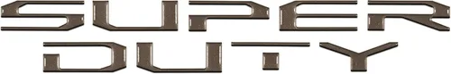 Vista 20 de Insertos de letras para capó, compatibles con Ford Super Duty 2017-2022 Gris Stone