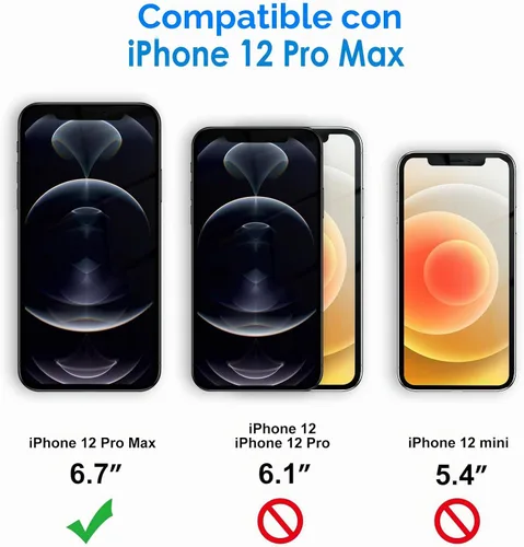 Vista 2 de JETech Funda para iPhone 12 Pro Max, antiamarilleo, color negro