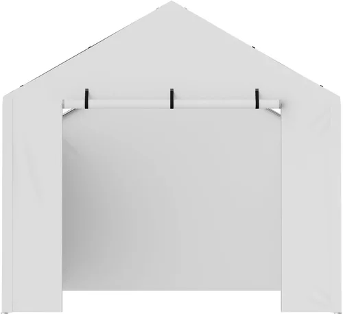 Vista 50 de VEVOR Cobertizo Tienda de Almacenamiento Exterior Portátil Resistente de 6 x 8 x 7 pies, Refugio de Cochera Garaje Impermeable con Puerta Enrollable