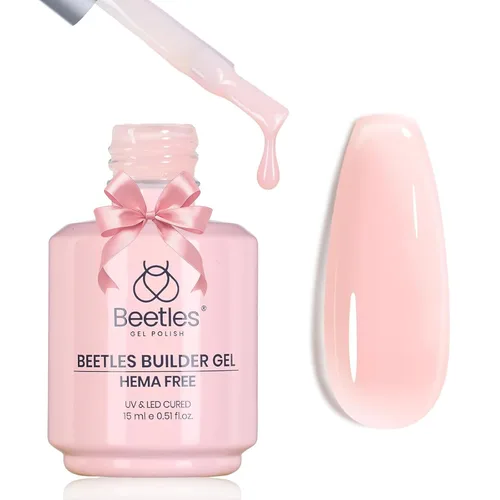 Vista 16 de Beetles - Gel constructor para uñas, 2 unidades de gel transparente 8 en 1 para ápice instantáneo, fortalecimiento y extensión, apto