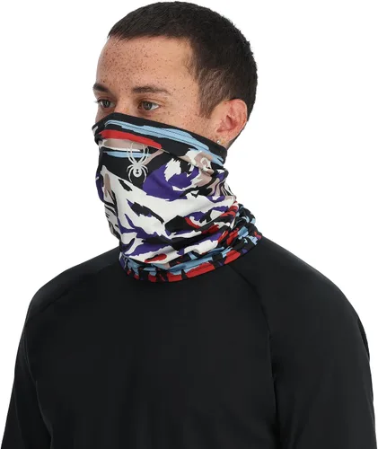 Vista 6 de Spyder Men's Cruise Tube Ski Neck Gaiter Face Mask Neck Warmer Abismo Blanco