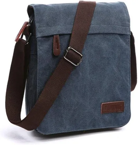 Vista 2 de Sechunk Pequeño bolso de hombro cruzado de lona vintage, Bb_284