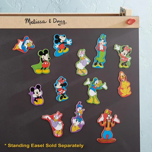 Vista 9 de Melissa & Doug Imanes de madera de personajes de Mickey Mouse de Disney (20 piezas), juguetes para fanáticos de Disney, imanes de nevera de Mickey