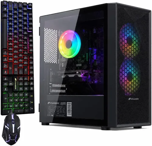 Vista 7 de Escritorio para PC para juegos STGAubron,Core I7,RX 560 4G,32G RAM,512G SSD