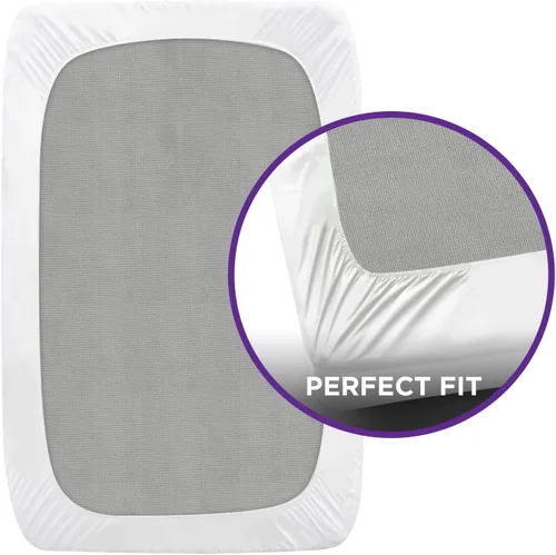 Vista 2 de Blissford - Protector de colchón de plástico individual XL, estilo sábana bajera, funda de colchón de vinilo impermeable, resistente y transpirable