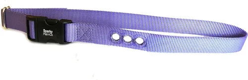 Vista 4 de Sparky Pet Co Perro cerca E collar receptor resistente Nylon 1" 3 agujeros consecutivos correa para todos los sistemas de collar e marrón