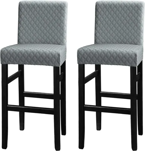 Vista 24 de Lellen - Fundas para taburete de bar de jacquard, fundas para silla de taburete de bar, fundas para silla de bar, fundas para taburete de bar