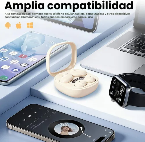Vista 8 de Paquete de 2 auriculares Sleep para dormir, auriculares Bluetooth con cancelación de ruido para personas que duermen de lado con estuche de carga