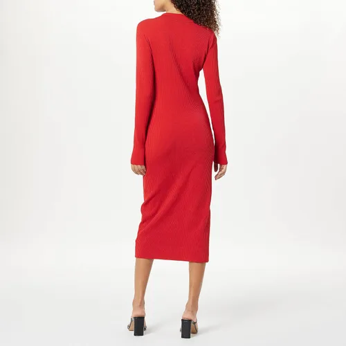 Vista 2 de The Drop Vestido tipo suéter con botones y canalé Jaxon para mujer