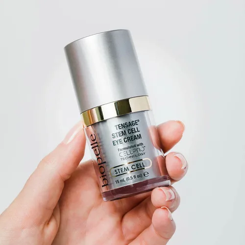 Vista 2 de Biopelle Tensage Crema de ojos con células madre, crema debajo de los ojos para ojeras, hinchazón y bolsas con tecnología CellPro, cafeína, retinol