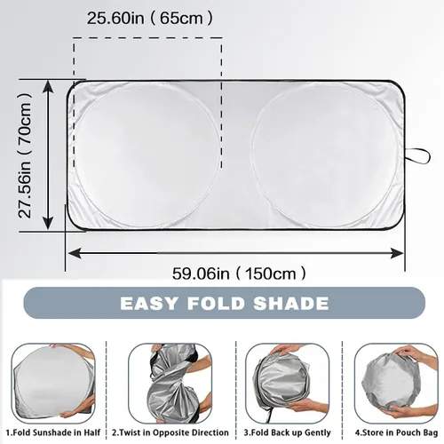 Vista 4 de Parasol plegable anti-UV UV protector solar reflector de aislamiento térmico para Mini Cooper R50 R52 R55 R56 R60 F54 F55 F56 F60 Countryman Clubman