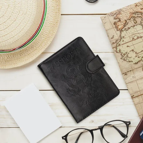 Vista 8 de WALNEW Funda para pasaporte de viaje, pasaporte, tarjetero, cartera