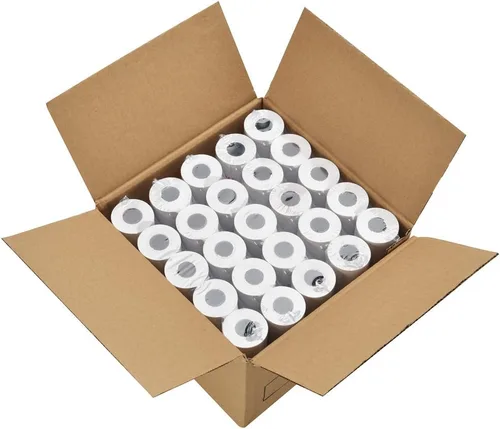 Vista 18 de rollos de papel térmico comprobante, 2 1/4 pulgadas x 50 pies (100 rollos), Blanco