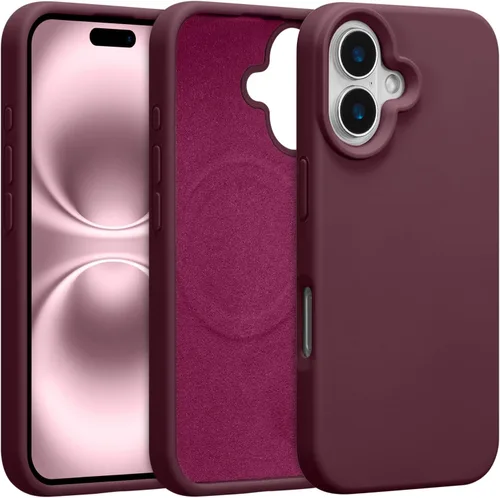 Vista 523 de Funda magnética de silicona para iPhone 13 Pro, color blanco antiguo [Compatible con Magsafe] [Forro de microfibra suave antiarañazos], funda