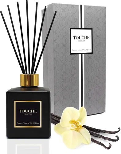 Vista 11 de Touche - Difusor de caña natural de lujo. Fragancia perfumada para el hogar de larga duración. Aceite esencial natural sin alcohol. Botella de Higo