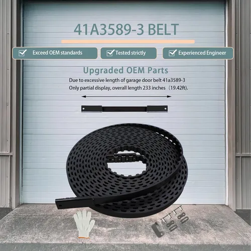 Vista 5 de Actualización 41A3589-3 41a3589-12 Correa para abridor de puerta de garaje de 7 pies, longitud de correa de 233" Compatible con Liftmaster