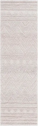 Vista 2 de SAFAVIEH Natura Collection - Alfombra de pasillo, 2 pies 3 pulgadas x 8 pies, beige, hecha a mano, mezcla de lana bohemia rústica, ideal para zonas