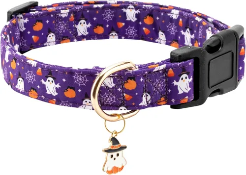 Vista 9 de Collar de algodón para perro, suave y lindo con diseño estampado de limón para hembras, hembras, machos, collar de mascota con hebilla ajustable