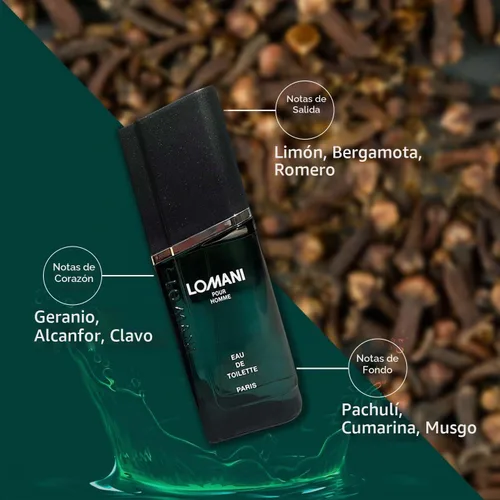 Vista 2 de Lomani Signature Eau de Toilette Spray para hombre, 3.3 onzas