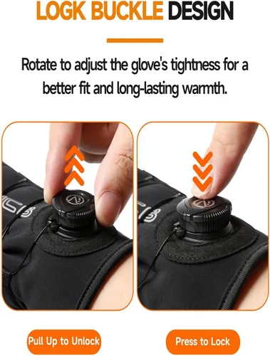 Vista 4 de Guantes de invierno para hombre, impermeables y resistentes al viento, guantes de ciclismo de 10 F para mujer, guantes cálidos para pantalla táctil