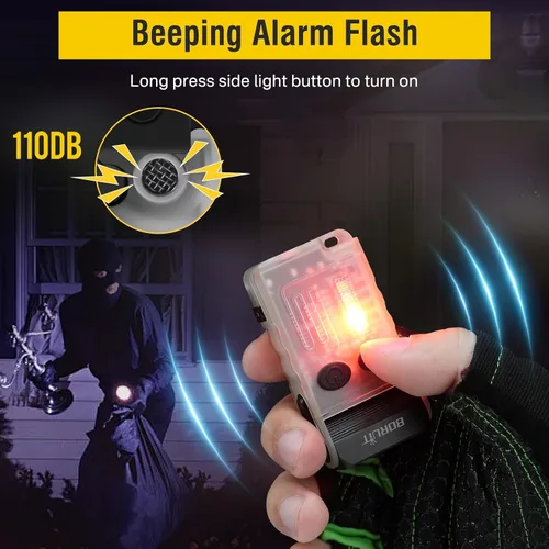 Vista 6 de BORUIT Linterna pequeña V20 con clip, magnética, giratoria de 180° Fluorescente
