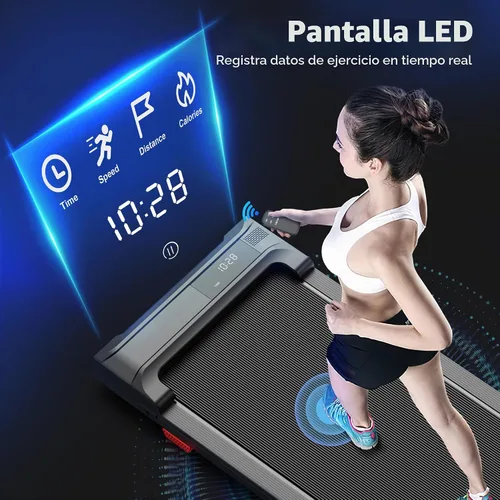 Vista 4 de Walking Pad Treadmill for Home - Under Desk Treadmills Mini Portable Walking Running Machine Slim Compact Small Lightweight Motorized Electric Negro
