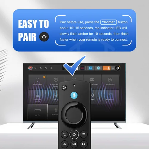 Vista 6 de Control remoto de TV de repuesto para todas las series Fire, compatible con Fire Smart TV Stick/TV Cube/Stick Lite/HD/4K Max/4K, Smart TV de 3ª