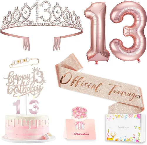 Vista 15 de Decoraciones de cumpleaños número 10 para niña, juego de velas con forma de corona 10º