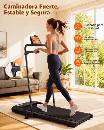 Vista 3 de Superun Walking Pad with 6% Incline, 3 in 1 Portable Treadmill for Home Metallic Black