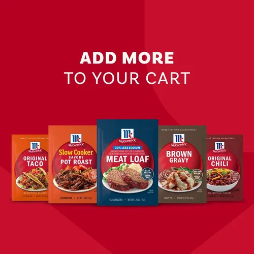 Vista 21 de McCormick Mezcla de condimentos para pan de carne con un 30% menos de sodio, 1.25 onzas (paquete de 12)