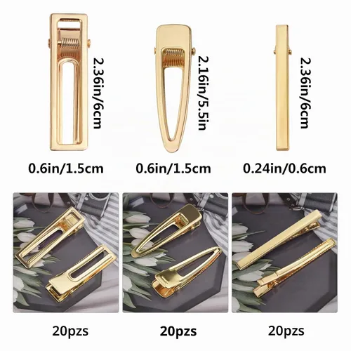 Vista 2 de 60 pinzas para el cabello para moldes de resina de silicona, pinzas de lazo para el cabello, horquilla de perla, accesorios para el cabello