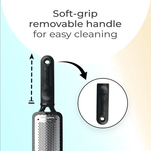 Vista 7 de Escofina para pedicura Microplane, tamaño gigante, Negro