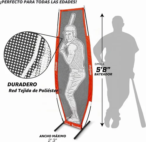 Vista 4 de GoSports Baseball & Softball Xtraman Dummy Batter Pitching Training Mannequin - Practice Pitching Aid for Improved Accuracy and Safety