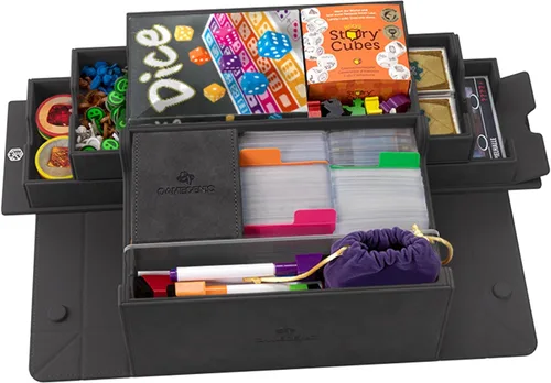 Vista 6 de Gamegenic Game's Lair 600+ - Caja de cartas convertible, almacenamiento de tarjetas de doble funda, con capacidad para hasta 600 tarjetas, protector