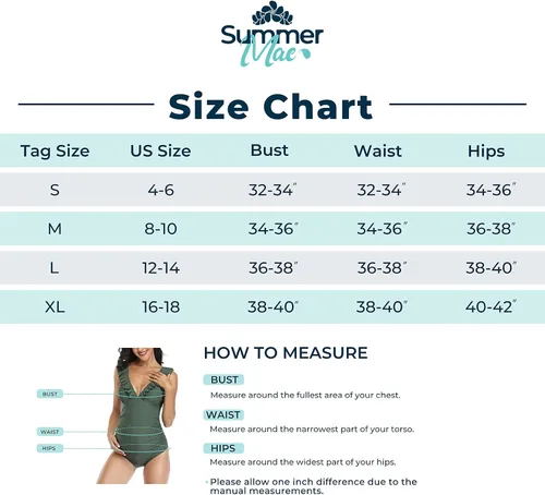 Vista 4 de Summer Mae Traje de baño de maternidad con cuello en V traje de baño de una pieza con volantes y cordones